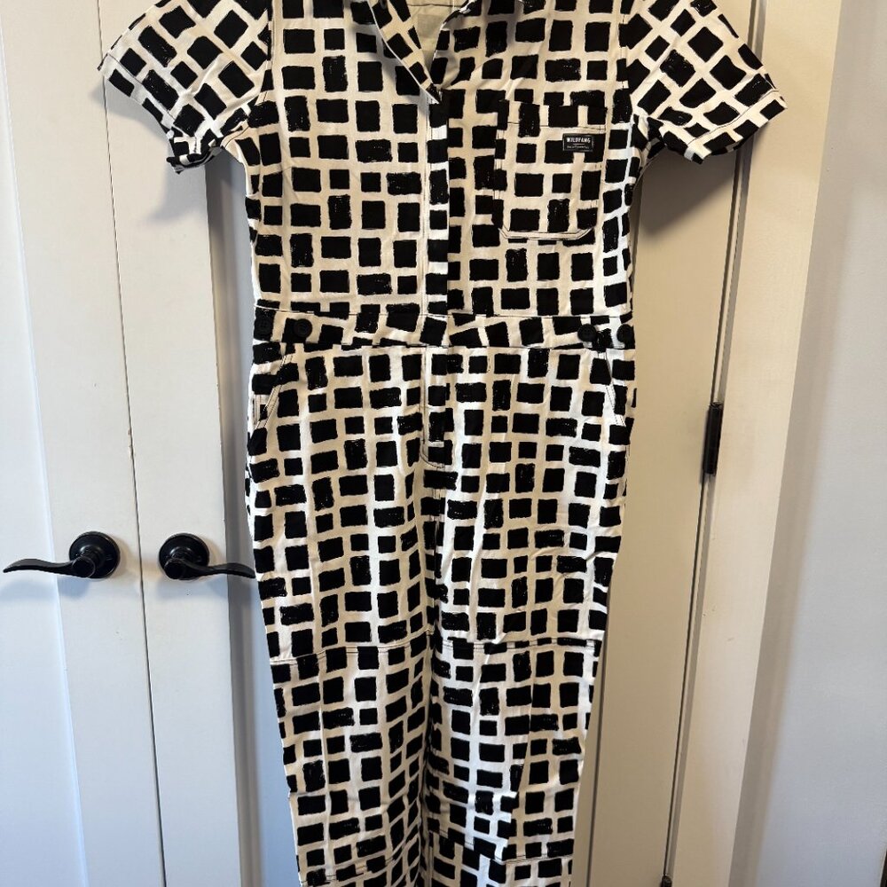 Wildfang Black and White Checkered Jumpsuit - Picture 5 of 6